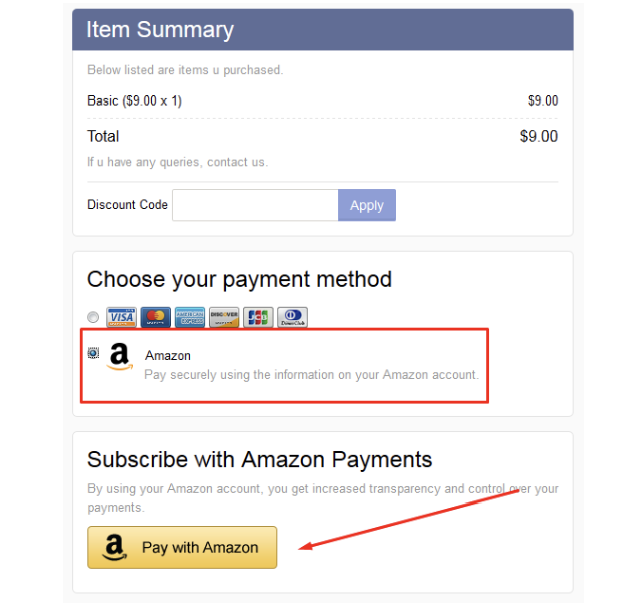 Amazon payment options